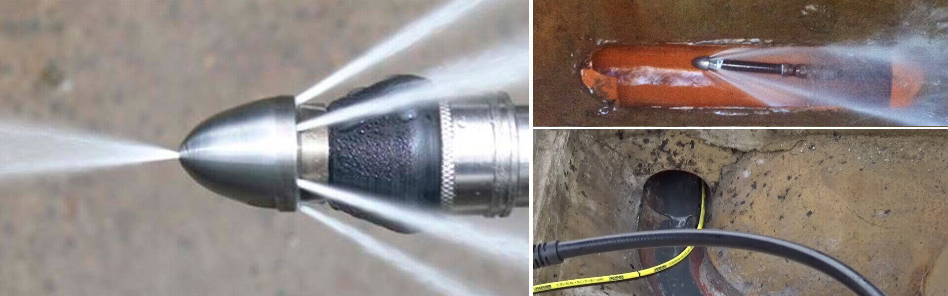 Hidrojateamento para desentupimento de esgoto