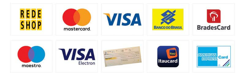 Pague com cartão de crédito e débito